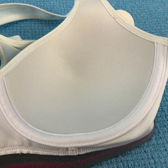 Lily of France Pro Shaper Wire-Free White Sports Bra Sizes 36A/34B NWT - Picture 7 of 13